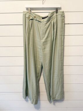 Lauren Ralph Lauren | Women’s wide-leg pleated Linen Blend trousers size 16